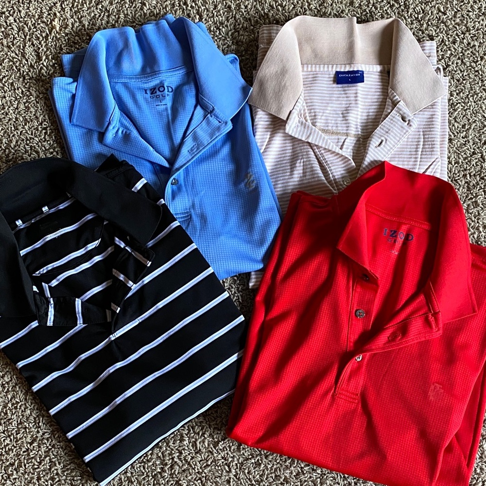 EUC men’s collared golf shirts lot